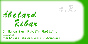 abelard ribar business card